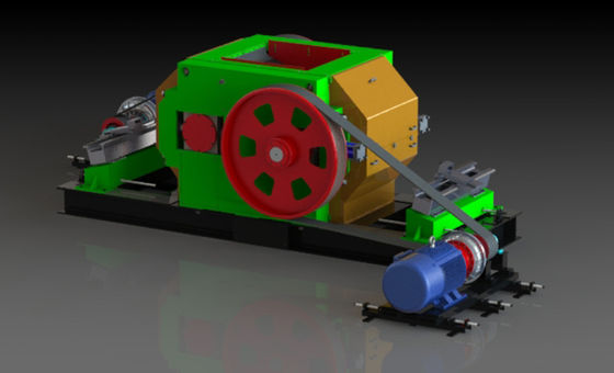 Maschine zur Herstellung von Lehmziegeln mit Hochgeschwindigkeits-Feinwalzbrucher zur Vorbereitung von Rohstoffen und zur Verbesserung der Ziegelplastizität