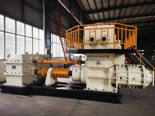 Zweistufige Vakuumextruder-Clay Brick Machine Production Line-Mischwelle