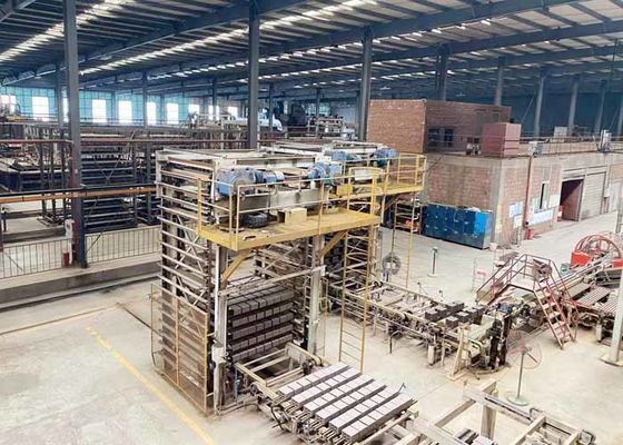 Tunnelofen-Produktionslinie für Hohlblocksteine aus Ton mit Tunneltrockner und großer Kapazität 800 Tonnen/Tag