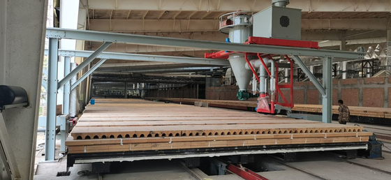 0,12 m / s Tonziegel-Produktionslinie Ofenwagen Automatischer Staubsauger